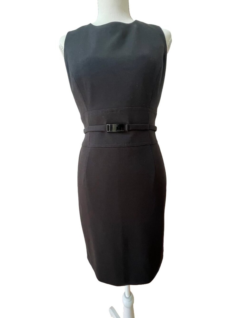 Calvin Klein Petite 6P Black Sheath Dress & Jacket Suit Set